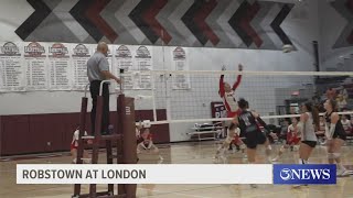 London Volleyball defeats Robstown in season opener [upl. by Beetner672]