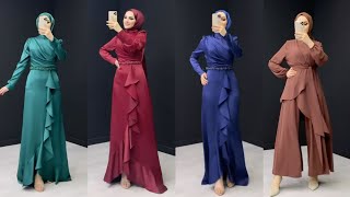 En Şık Tesettür Kombin Elbise Modelleri ✔️ Tesettür Elbise Modelleri  Hijab Dresses Collection [upl. by Ainslee147]