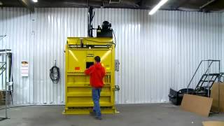 Vertical Baler for Recycling from Bay Area Trash Compactor [upl. by Ardeth164]