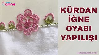 Kürdan ile İğne Oyası Yapılışı iğneoyası yazmamodeli oyamodeli [upl. by Nylahs]