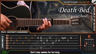 Powfu  death bed coffee for your head ft beabadoobee  Fingerstyle Guitar Cover  TABS Tutorial [upl. by Niwrek664]