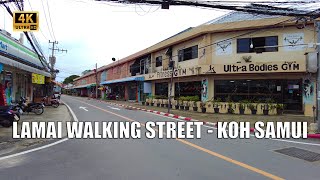 4K Koh Samui Cloudy walk  Lamai walking street  Streets of Thailand 2021 [upl. by Sidky]