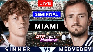 SINNER Vs MEDVEDEV • ATP Miami Open 2024 SF • LIVE Tennis PlaybyPlay Stream [upl. by Andriana431]