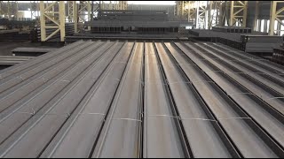 H beam steel production process [upl. by Ayahsal]