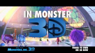 Monsters Inc 3D is Available on 3D Bluray™ amp Digital Copy NOW [upl. by Behl312]