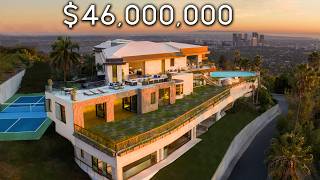 Bali Inspired BEVERLY HILLS Mansion With Insane City Views [upl. by Ahsinrac]