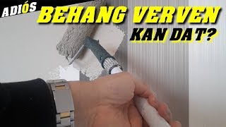 BEHANG VERVEN Kun je over behang heen schilderen [upl. by Zebadiah612]