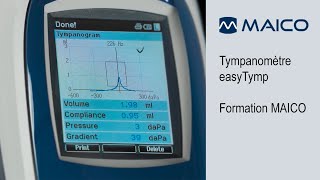 Tympanomètre easyTymp  Formation MAICO  Tests de dépistage auditif et diagnostic [upl. by Filberto]