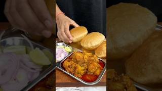 Aloo Gobi Masala With Puri ASMR Cooking shorts food cooking asmr asmrcooking crunchytreats [upl. by Nahtnamas]