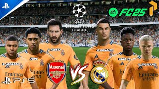 FC 25  MESSI RONALDO HAALAND  ALL STARS TOGETHER  ARSENAL VS REAL MADRID  PS5™ SLIM [upl. by Latton]