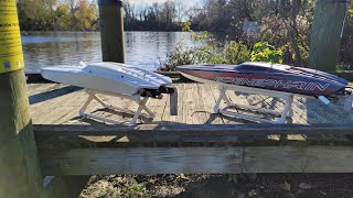 sby xrv amok 16s rc boat overpowering the shafts [upl. by Ahtar]