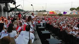 Fêtes de Bayonne 2019  quotla Peña Baionaquot par lHarmonie bayonnaise à louverture [upl. by Beryl]