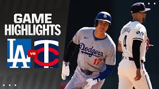 Dodgers vs Twins Game Highlights 41024  MLB Highlights [upl. by Hendrika502]