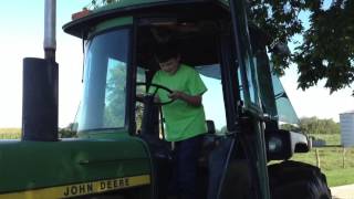 Tractor and Mower for Mowing Hay [upl. by Nnylarak]