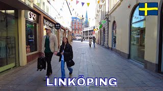 Linköping  Virtual Walking Tour in 4K  April 2023  Sweden [upl. by Yentroc951]