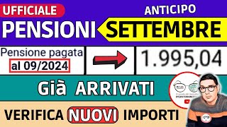 PENSIONI SETTEMBRE 2024 ➡ CEDOLINI IMPORTI GIà ARRIVATI e ANTICIPO ❗️ RIMBORSI AUMENTI CONGUAGLI [upl. by Aneej]