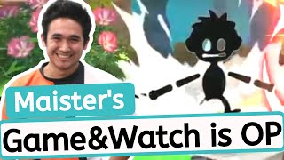 Mr Game and Watch Smash Ultimate Maisters Mr Game and Watch is OP  Super Smash Bros Ultimate [upl. by Atyekram501]