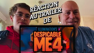 RÉACTION TRAILER DÉTESTABLE MOI 4 avec mon PÈRE [upl. by Given]