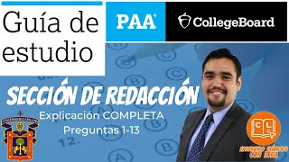 GUÍA DE ESTUDIOS PAA  EXPLICACIÓN ÁREA DE REDACCIÓN ESPAÑOL  Prueba de Aptitud Académica UDG [upl. by Nalepka957]