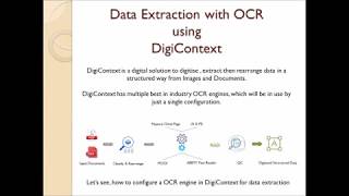 OCR data extraction using MODI Nuance OmniPage ABBYY FineReader by DigiContext [upl. by Otokam]