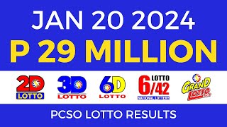 Lotto Result January 20 2024 9pm PCSO [upl. by Ahsienot]