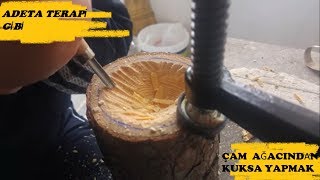 Çam Ağacından Kuksa Nasıl Yapılır Part1   Making cups from pine wood [upl. by Ruby]