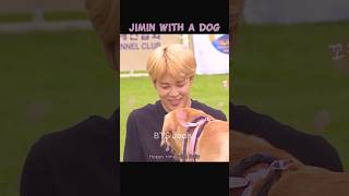 BTS Jimin cute moment with a dog bts jimin btsshorts btsedits kpop btsarmy [upl. by Nissy297]