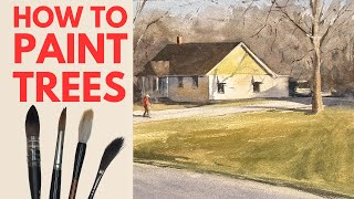 How to Paint Trees in Watercolor [upl. by Shaya]