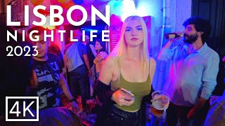 Nightlife in Lisbon Portugal BAIRRO ALTO Lisboa 2023  4K ASMR [upl. by Irma607]