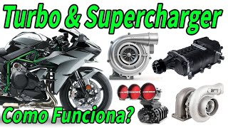 Turbo e Supercharger  Como funcionam motores Sobrealimentados  Turbocompressor e Supercompressor [upl. by Nairdna]