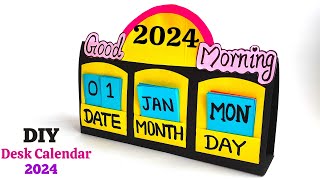 How to make DIY Desk Calendar 2024  DIY desk calendar  Handmade Desk Calendar  New Year crafts [upl. by Zitella351]