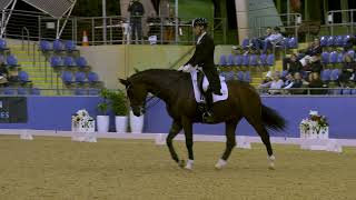 Jayden Brown and Willinga Park Sky Diamond 2nd in Grand Prix CDI3 Freestyle at the Sydney CDLite [upl. by Anaigroeg988]