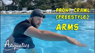 Swimming Basics  Front crawl freestyle arms How to do front crawl arms  Aaquatics [upl. by Eirol]