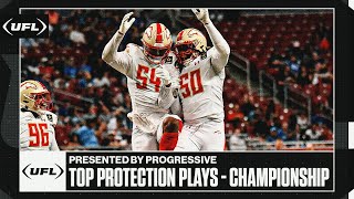 Top Protection Plays of the UFL Championship  United Football League [upl. by Etnovad548]