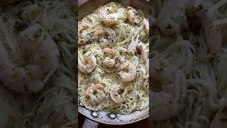 Super Easy and Creamy Lemon Shrimp Scampi Pasta Recipe recipes pastalovers pastarecipes [upl. by Lihcox]