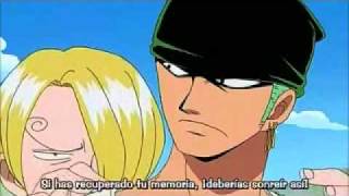 Sanji haciendo sonreir a Zoro [upl. by Soirtemed179]