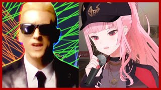 Calli and Eminem RAP GOD Fast Part  Hololive EN [upl. by Tab939]