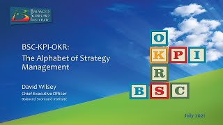 BSCKPIOKR The Alphabet of Strategy Management [upl. by Borries]