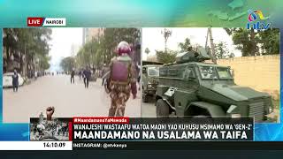 Ziara ya wanajeshi wa KDF Hajafanya lolote hawajazungumza na yeyote walipita kati ya waandamaji [upl. by Paxon]