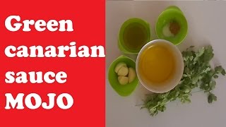 Green Canarian mojo sauce recipe with cilantro [upl. by Ettenhoj]