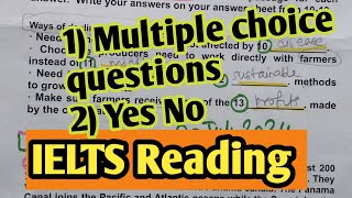 IELTS reading tips  IELTS Exam Reading answers Yes No Multiple choice questions [upl. by Reinar]