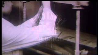 Traditional book binding in the 1950s  Film 18099 [upl. by Evita124]