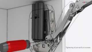 Häfele FREE Flap 315 Fitting Installation Video [upl. by Wystand]