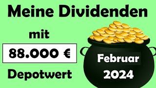 So viel Dividende zahlt mein 88000 € Depot im Februar 2024  Dividendenstrategie [upl. by Hoffert640]