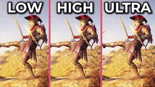 Assassins Creed Odyssey – PC 4K Low vs High vs Ultrahigh Frame Rate Test amp Graphics Comparison [upl. by Aydiv873]