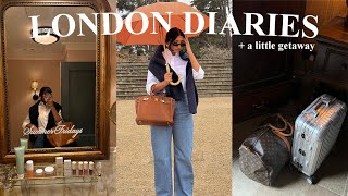 springsummer outfit ideas  luxury bag unboxing  Summer Fridays staycation trip  LONDON VLOG [upl. by Eirrehs58]