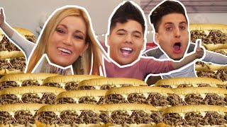 10 FOOT PHILLY CHEESESTEAK In 10 MIN Ft PrankVsPrank [upl. by Esilehc]