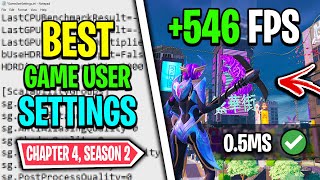 The BEST Game User Settings in Fortnite Chapter 4 Season 2 🔧 MAX FPS  0 Input Delay [upl. by Mahan]