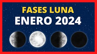 🌟 FASES DE LA LUNA ENERO 2024 🌙 CALENDARIO LUNAR ENERO 2024 🚀 FASE LUNA HOY ✨ CUÁL ES LA LUNA HOY [upl. by Sy]