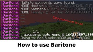 How to use baritone [upl. by Nagiem]